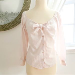 FREE PEOPLE Hello There Beautiful Off Shoulder Top